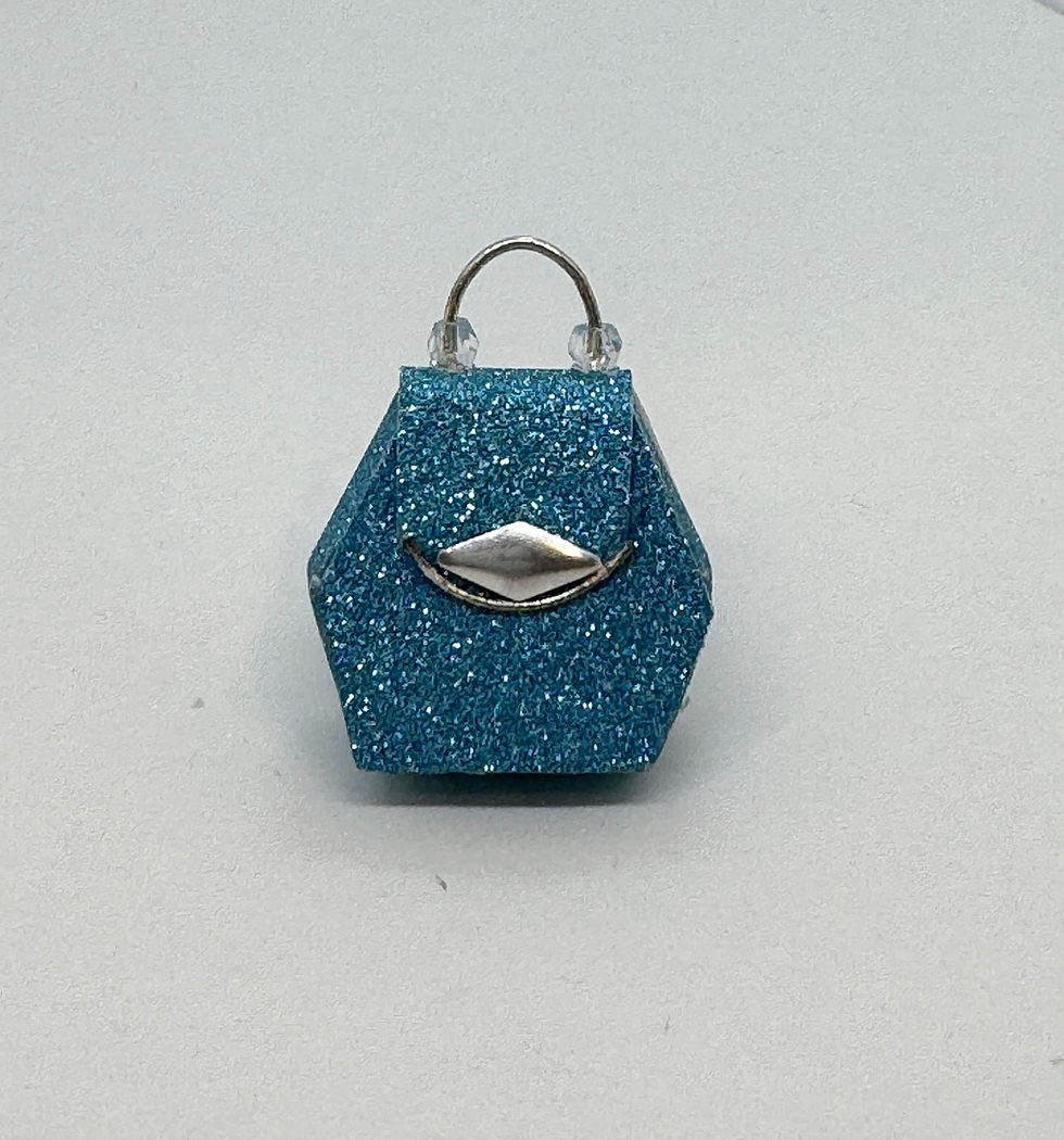 Thumbnail: Dollhouse Miniature Glitter Handbag