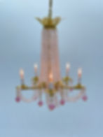 Thumbnail: Dollhouse miniature 5 light crystal chandelier 
