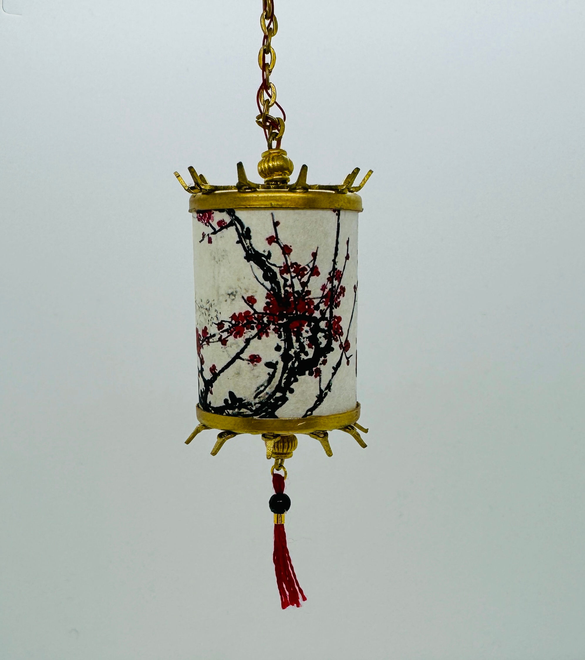 Dollhouse Miniature Chinese Lantern Round Cherry Blossom 1