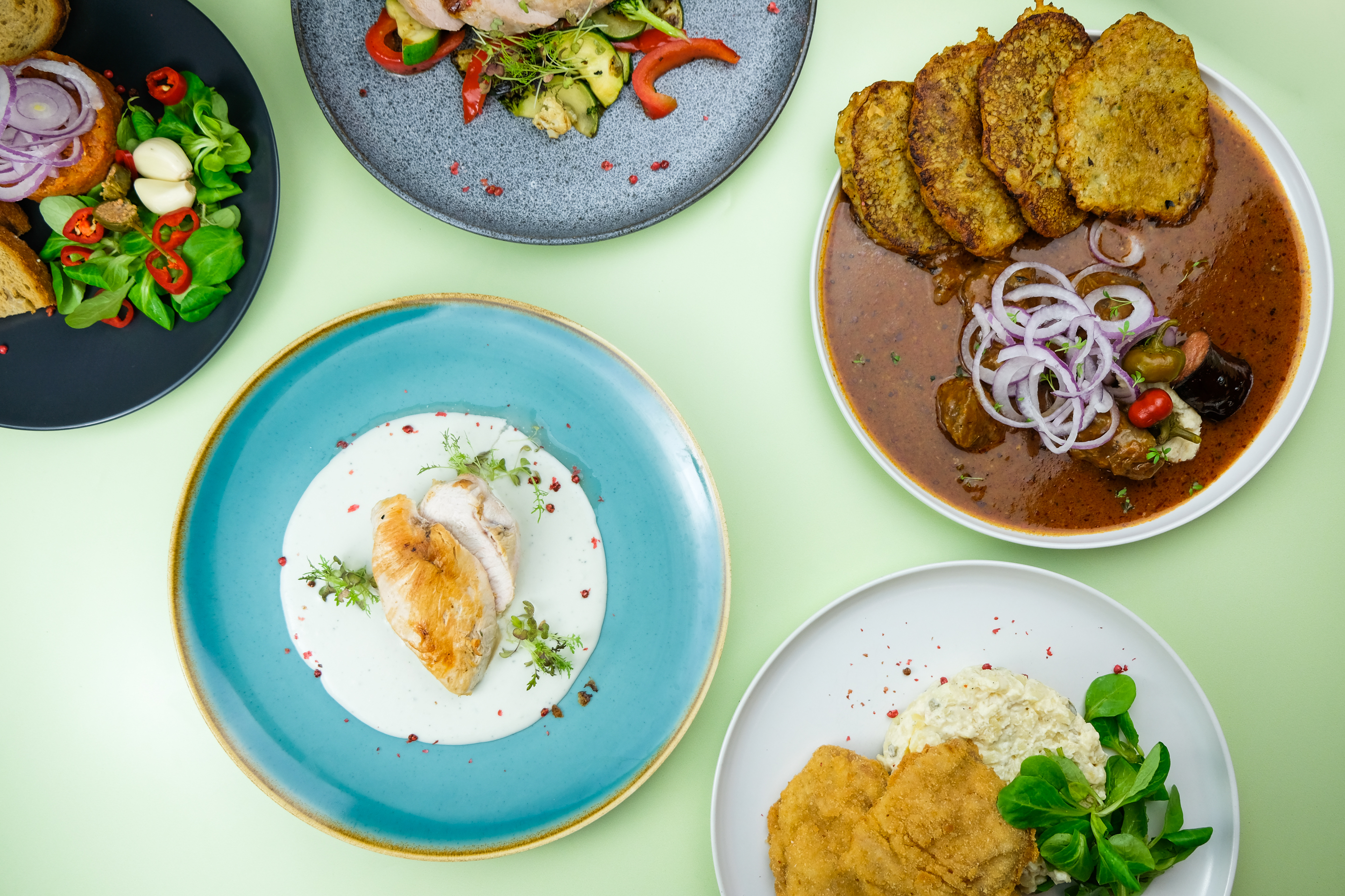 Arranged Food and Objects