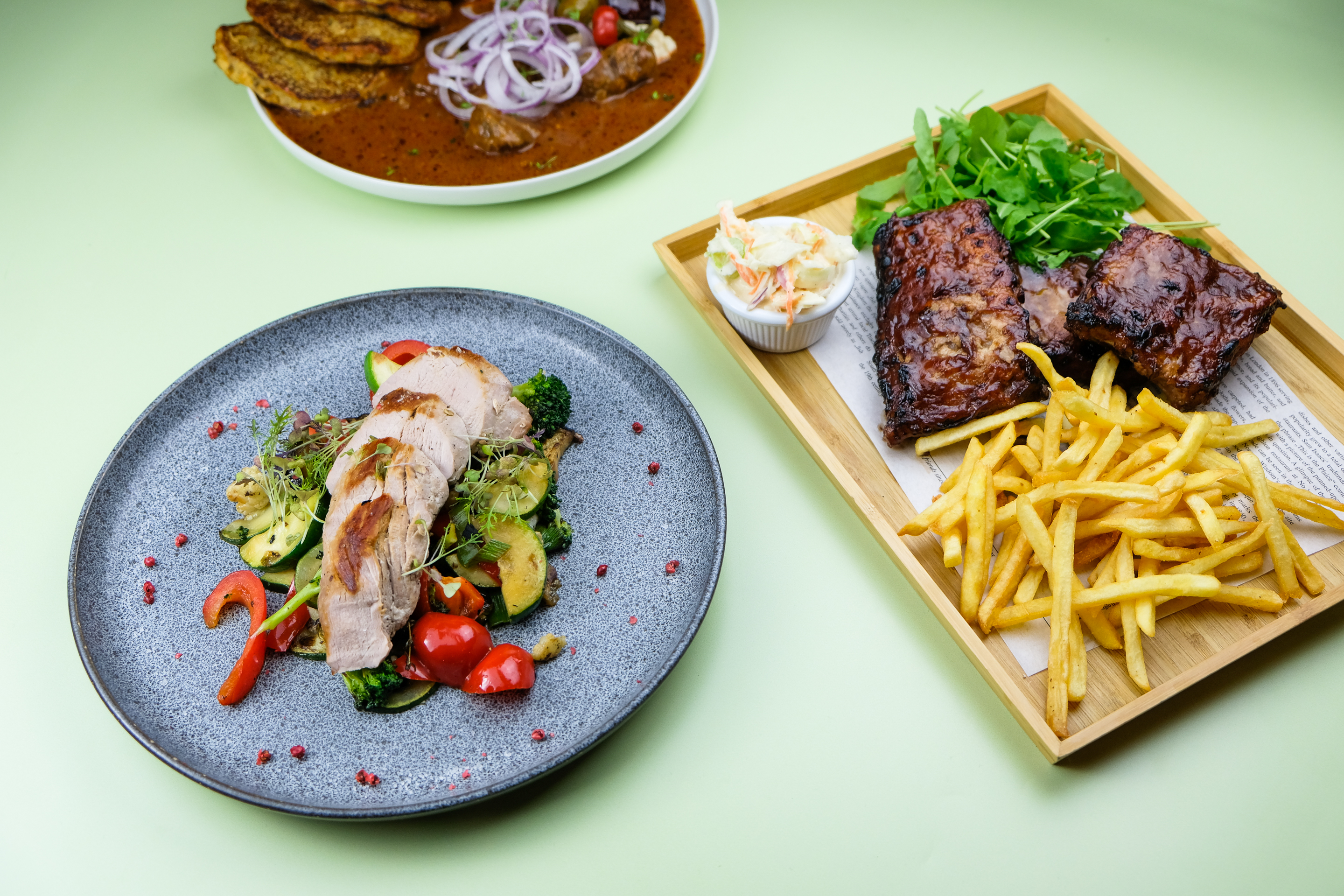 Arranged Food and Objects