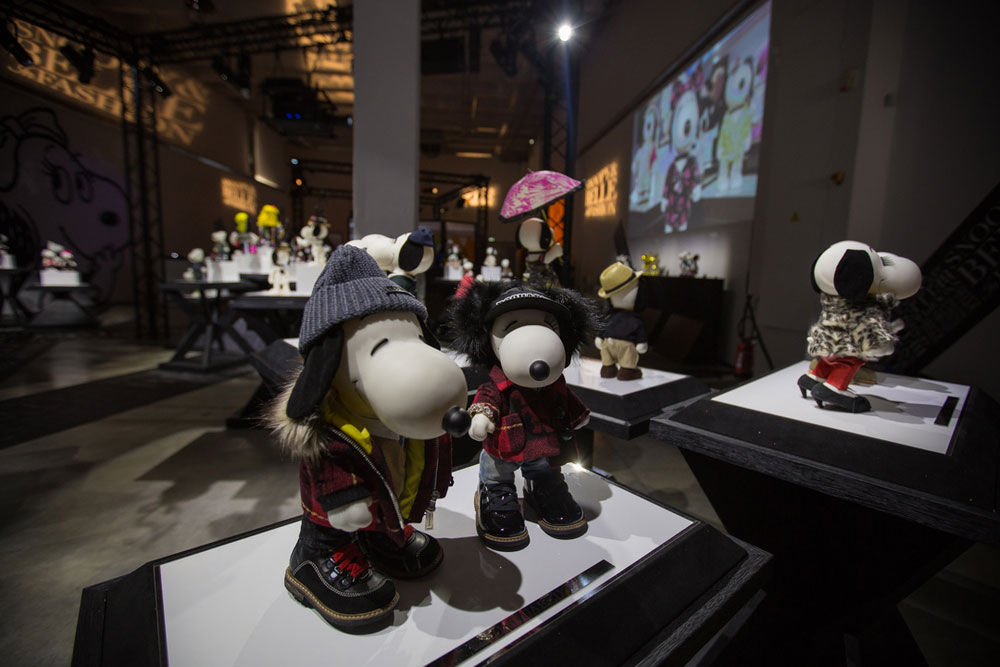 dog styled figurines on display