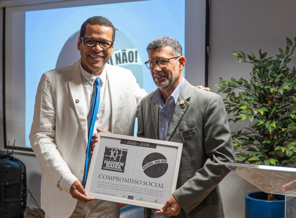 A Fundação Hansen Bahia renova selo “Racismo, aqui não!”
