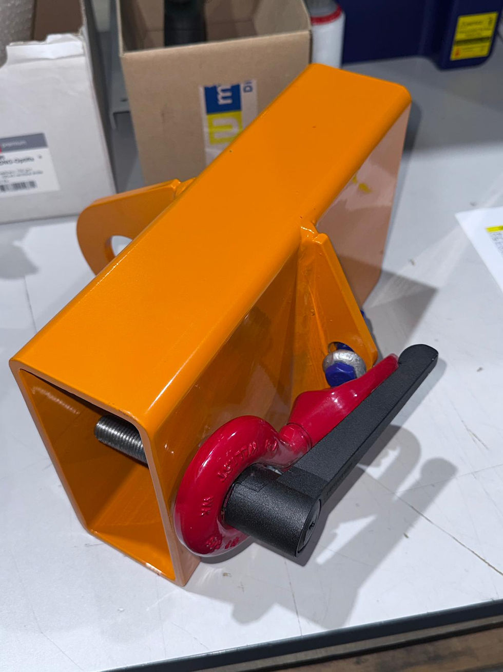 Lasthaken für 1 Gabelzinke, Typ LH-I 1.5, Tragkraft 1500 kg, lackiert RAL 2000