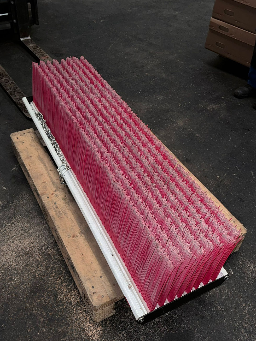 Stapler-Kehrbesen Broom BP, Arbeitsbreite 1500 mm, 60'', 8 Bürstenreihen