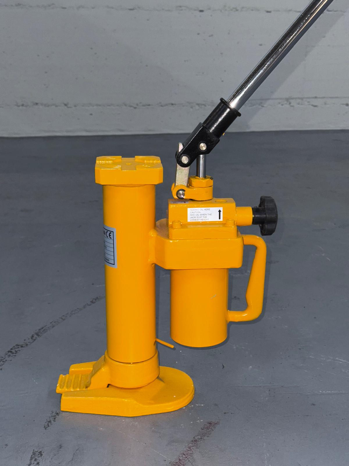 Hydraulischer Flaschenheber 10 t mit Pumphebel, Hubhöhe 420–650 mm