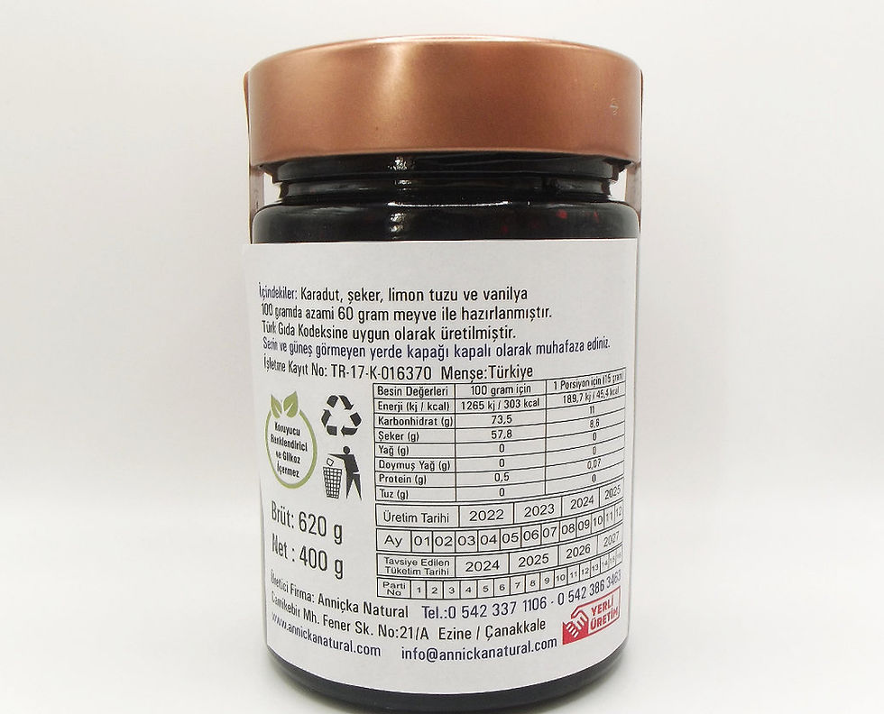 Küçük resim: Organik Karadut ve Püskül Reçel 2x400gr