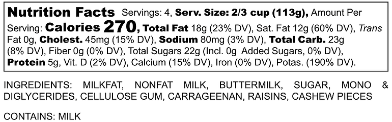 Nutritional Facts