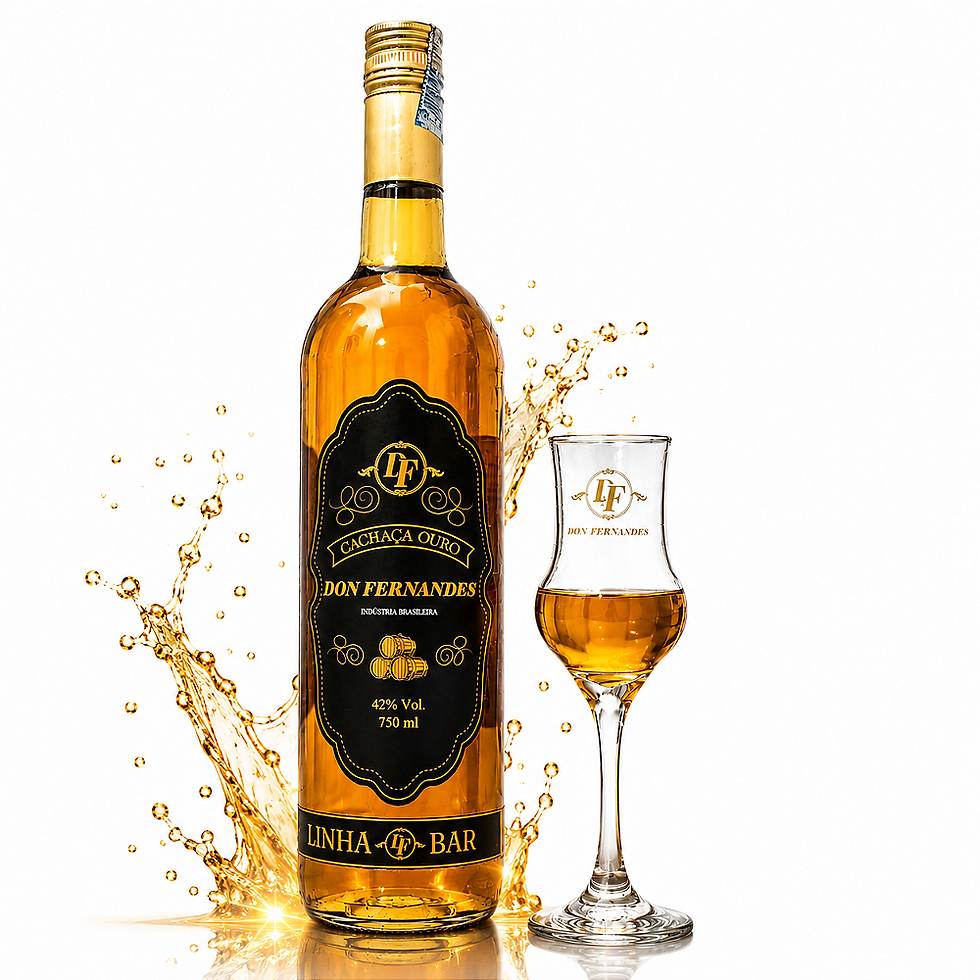 Cachaça Don Fernandes Ouro Carvalho Americano + Taça Alambic Personalizada