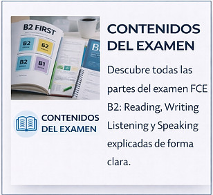 modelo examen B1 PET Cambridge ingles Estudios Jconcha