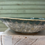 Thumbnail: Green and white textured serving dish, textured interior