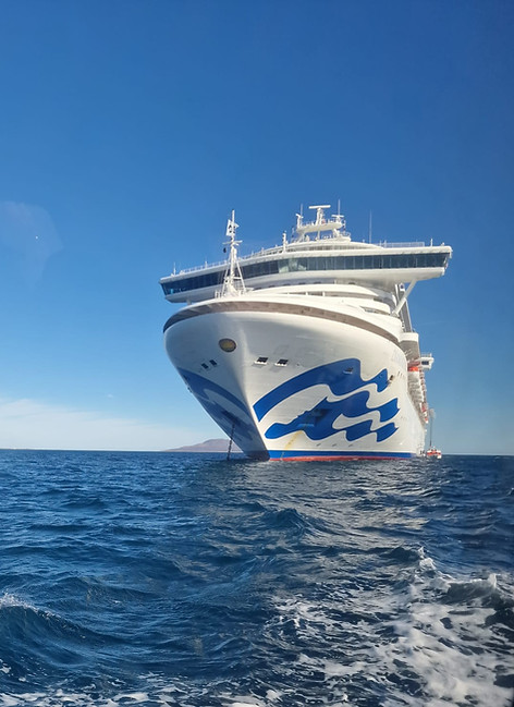 Princess Cruises Ship Anchored at Sea