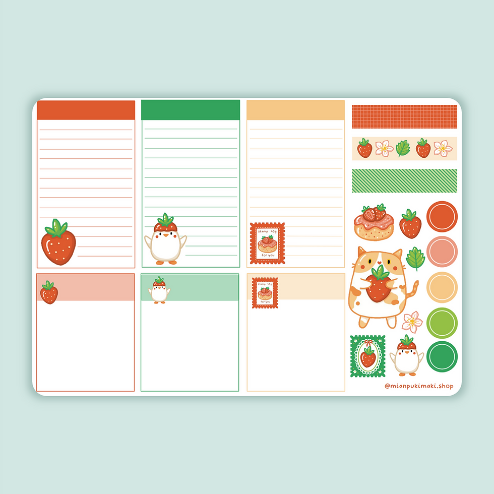 Thumbnail: Strawberry Calendar - Printable