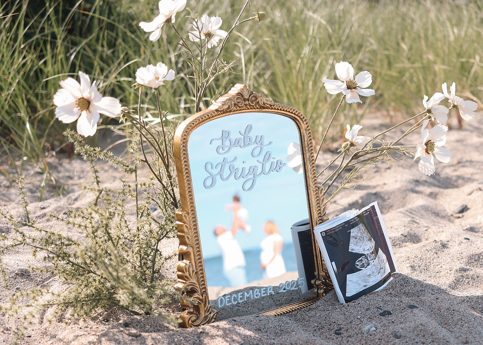 Beach Family Pregnancy Announcement | Rhode Island