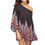 Thumbnail: Plus Size Floral Long Sleeve Summer Print Loose Mini Casual Dress