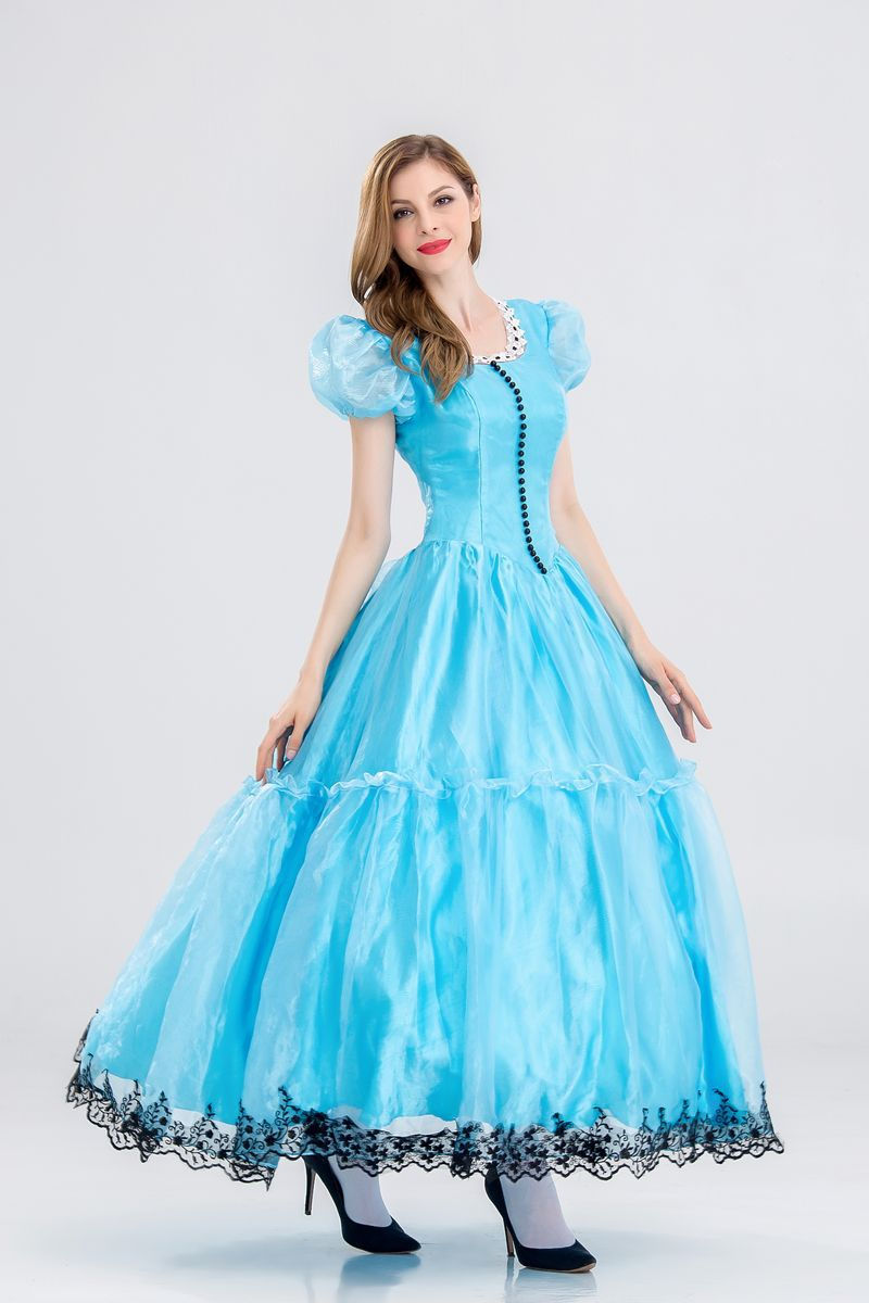 Thumbnail: Women's Halloween Alice Fairy Tale Princess Party Dress Cosplay Stage Costumes