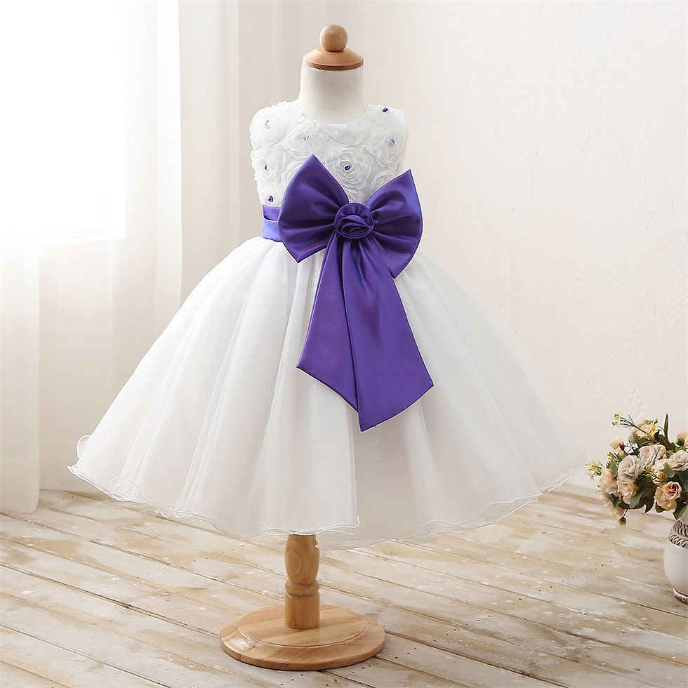 Thumbnail: Flower Girl Dresses Kids Party Wear Costume Wedding Christening Ball Gown
