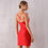 Thumbnail: Sexy Backless Deep V-neck Bandage Party Prom Bodycon Dress