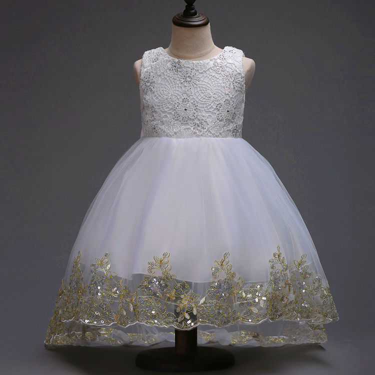 Thumbnail: Flower Girl Dresses Lace Princess Ball Gown Girl Elegant Birthday Party Dress