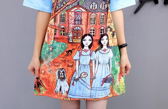 Thumbnail: Street Fashion Plus Size 3D Beauty Illustrator Print T-Shirt
