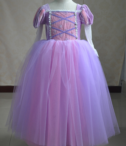 Thumbnail: Girls sofia Rapunzel Dresses Full Ball Gown Party Dress Cosplay Costume