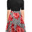 Thumbnail: Plus Size Off Shoulder Summer Floral Print Midi Pleated Dress