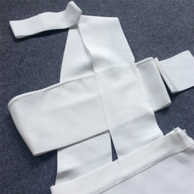 Thumbnail: New Sexy Halter One-Shoulder Hollow Skinny Bandage Party Prom Club Bodycon Dress