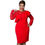 Thumbnail: Plus Size Lace Patchwork Ruffles Party Club Long Sleeve Midi Bodycon Dress