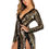Thumbnail: New Sexy Long Sleeves Sequined Backless Club Bodycon Dress