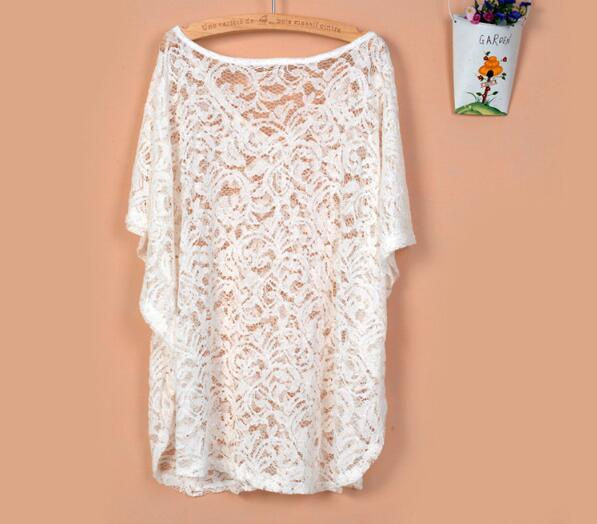 Thumbnail: Beach Cover-up Lace White Swimwear Dress Beachwear