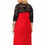 Thumbnail: Plus Size Lace Hollow Out Elegant Midi Dress