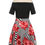 Thumbnail: Plus Size Off Shoulder Summer Floral Print Midi Pleated Dress