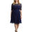 Thumbnail: Plus Size Red Black Mesh Patchwork Summer Pleated Dress