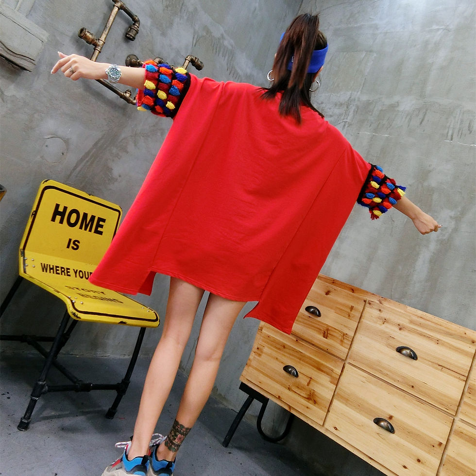 Thumbnail: Street Fashion Plus Size 3D Cartoon Printed Beaded Sequin T-Shirt