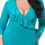 Thumbnail: Plus Size Dress Sexy V Neck Half Sleeve Ruffle Irregular Summer Party Gown Dress