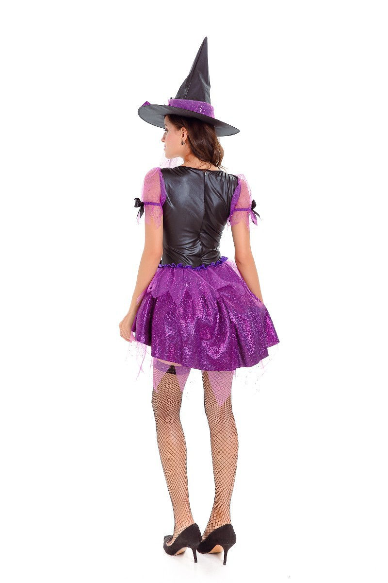 Thumbnail: New Halloween Witch Costume Purple Cosplay Party Dress Role-Playing Costumes