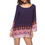 Thumbnail: Plus Size Floral Long Sleeve Summer Print Loose Mini Casual Dress