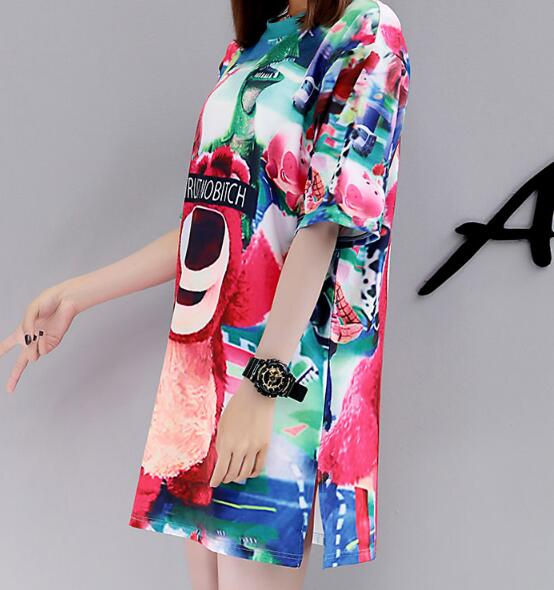 Thumbnail: Street Fashion Plus Size 3D Cartoon print Short Sleeve T-Shirt