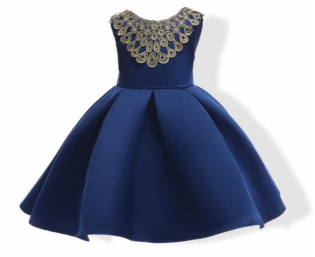 Thumbnail: Flower Girl Dresses Wedding Bowknot Party Elegant Ball Grown Dress Kids Costumes