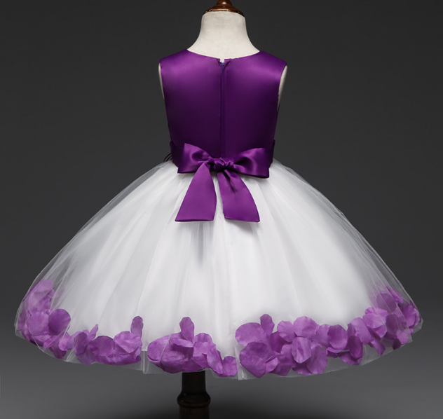 Thumbnail: First Flower Girl Dress Party Wedding Veil Dresses Kids Party Wear Costume