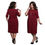 Thumbnail: Casual Loose Half Sleeve O-Neck Midi Plus Size Dress