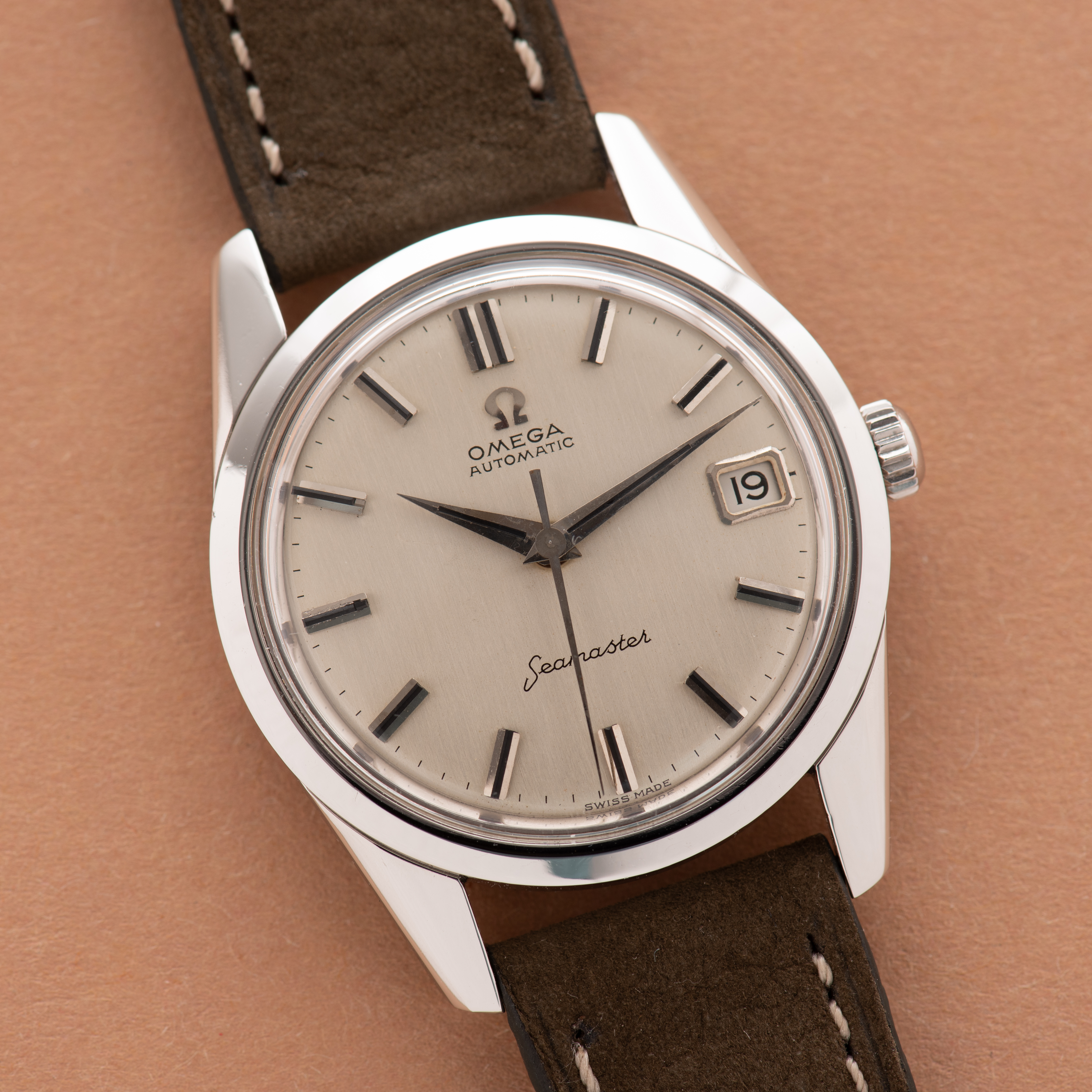 View of Omega Automatic Seamaster ref 14701.1 SC cal 562 from 1961