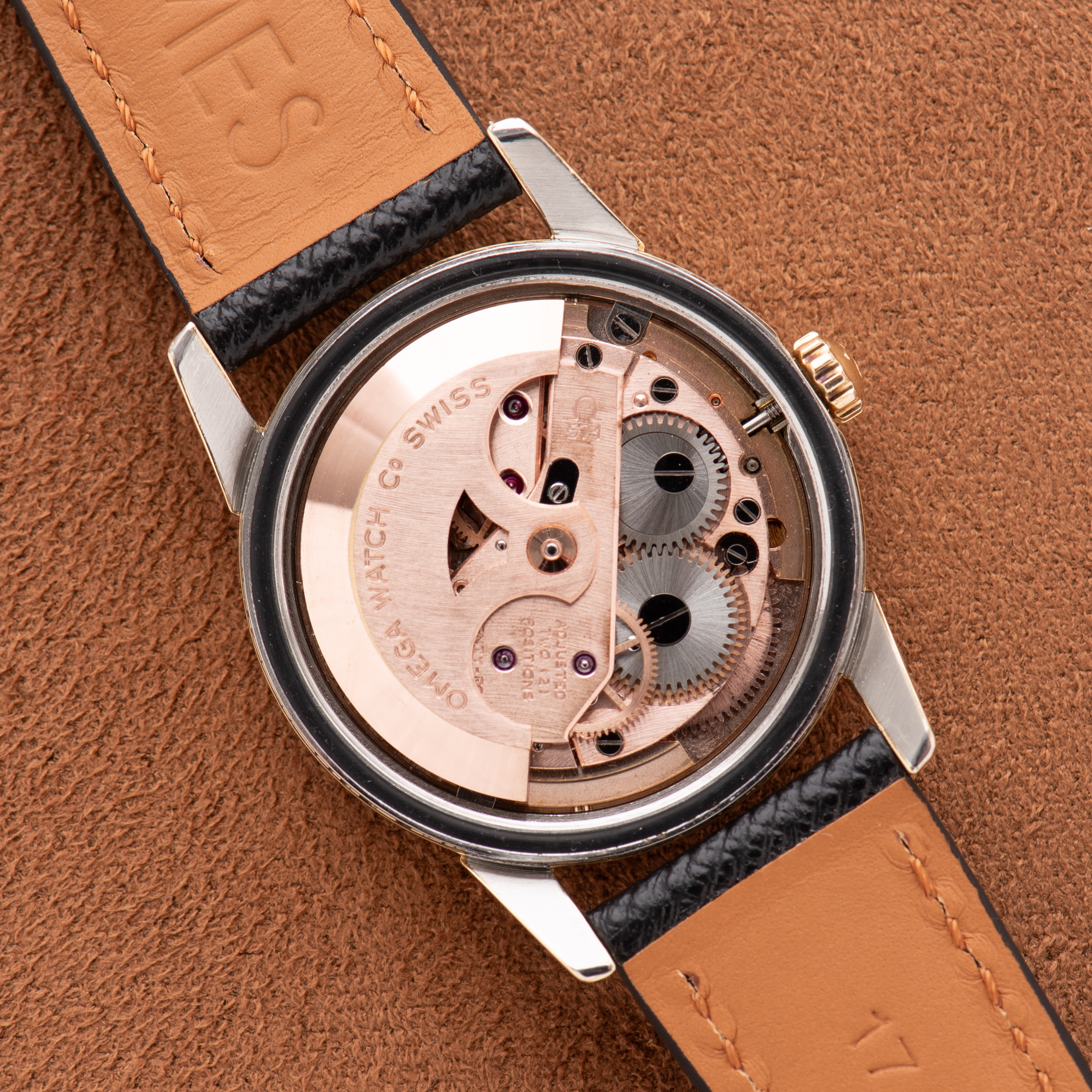 Zicht op Omega Automatic Seamaster Gold Cappped/steel Ref 2991-61SC uit 1959