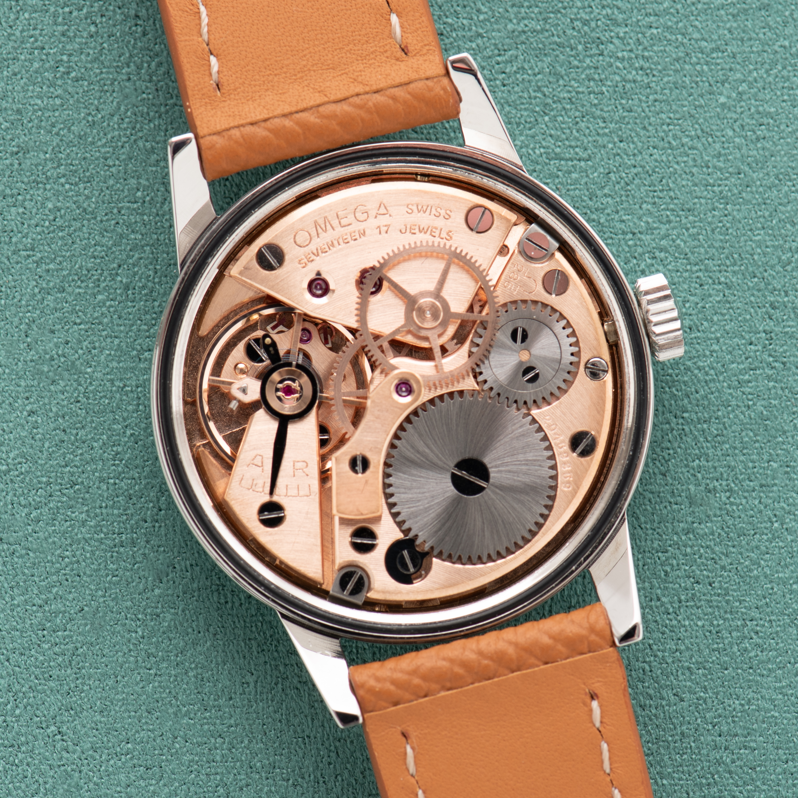 View of Omega Seamaster 30 "Linen Dial" from 1963 Ref 135.003