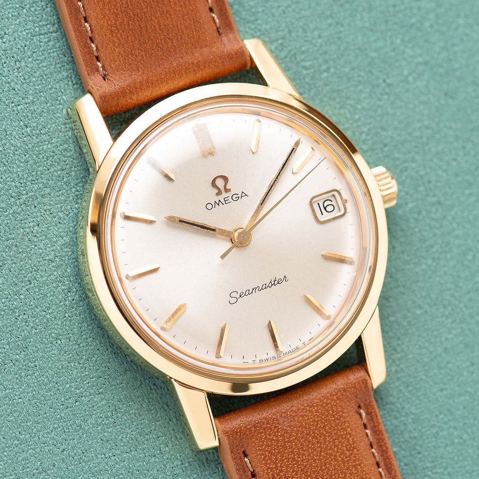 Thumbnail: Omega Seamaster Date GoldPlated from 1964 Réf 136.005