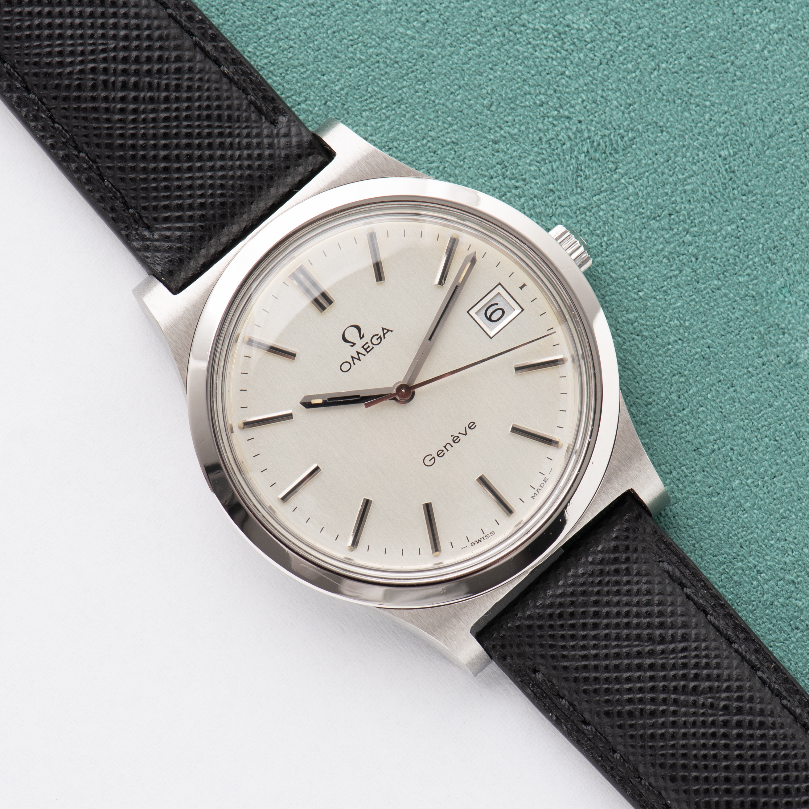 View of Omega Geneva Date Cal 1030 Ref 136.0102 from 1972