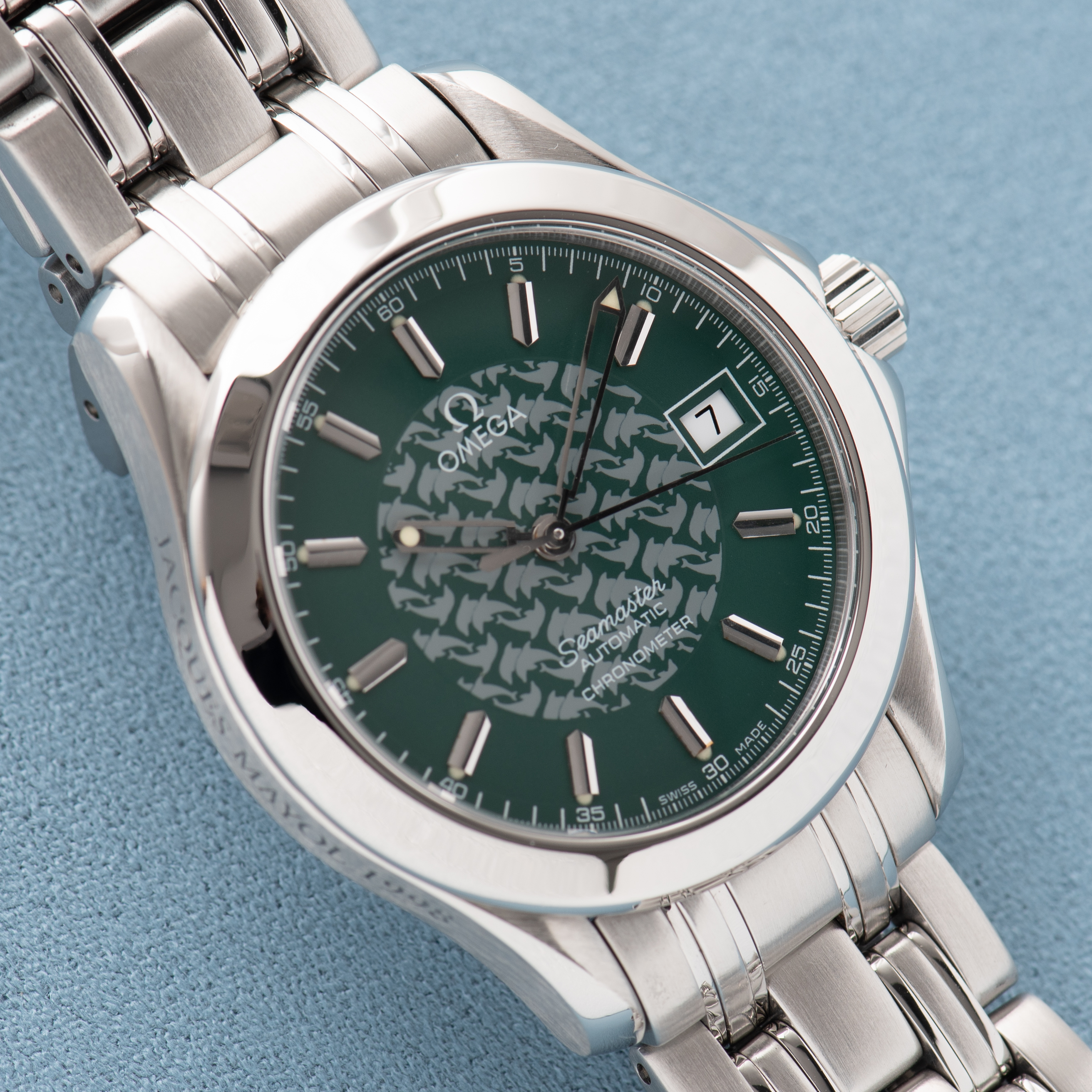 Vue de Omega Seamaster 120M Jacques Mayol Limited Edition 627/4500 Green Dial from 1999