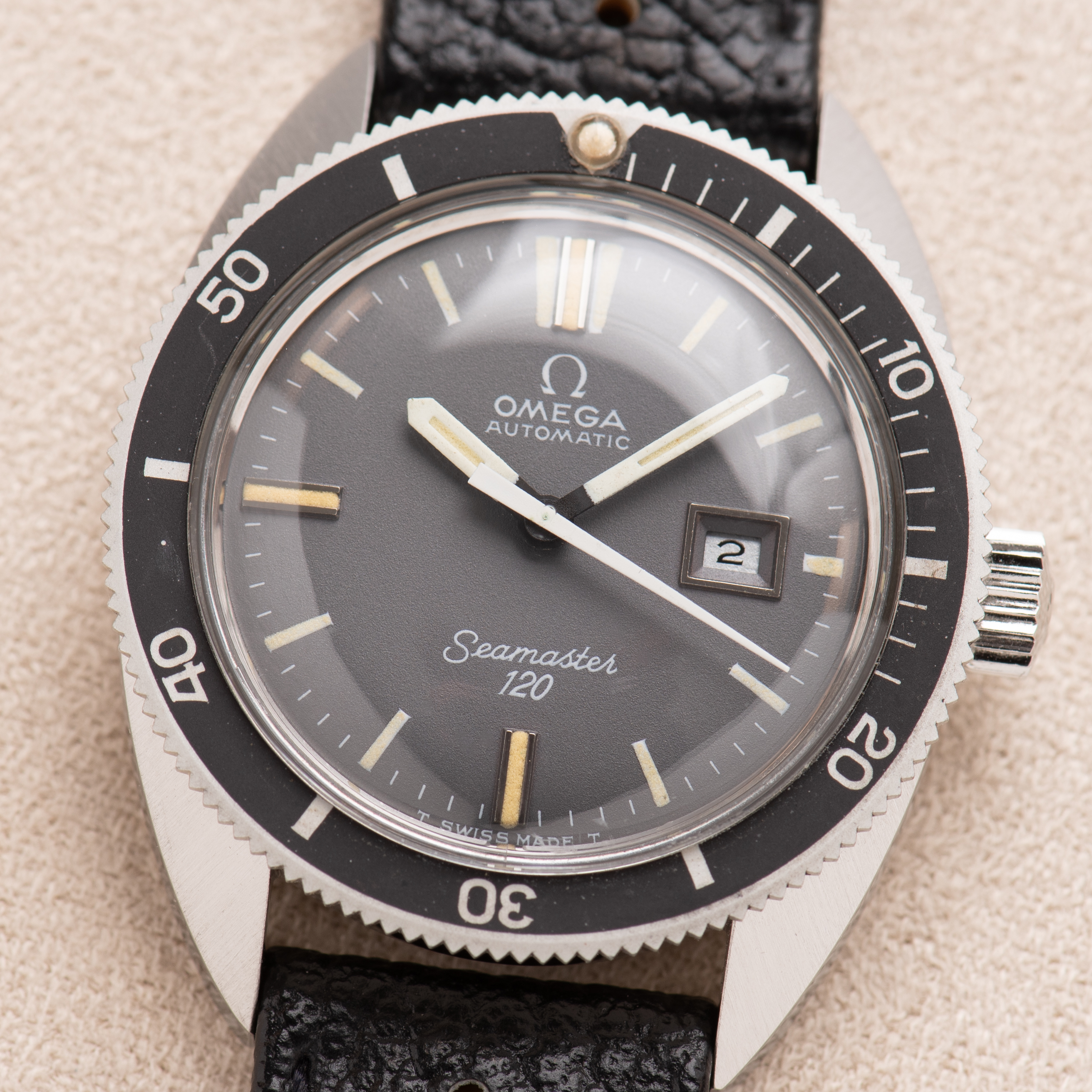 View of Omega Seamaster 120 New Old Stock from 1969 Ref 566.023
