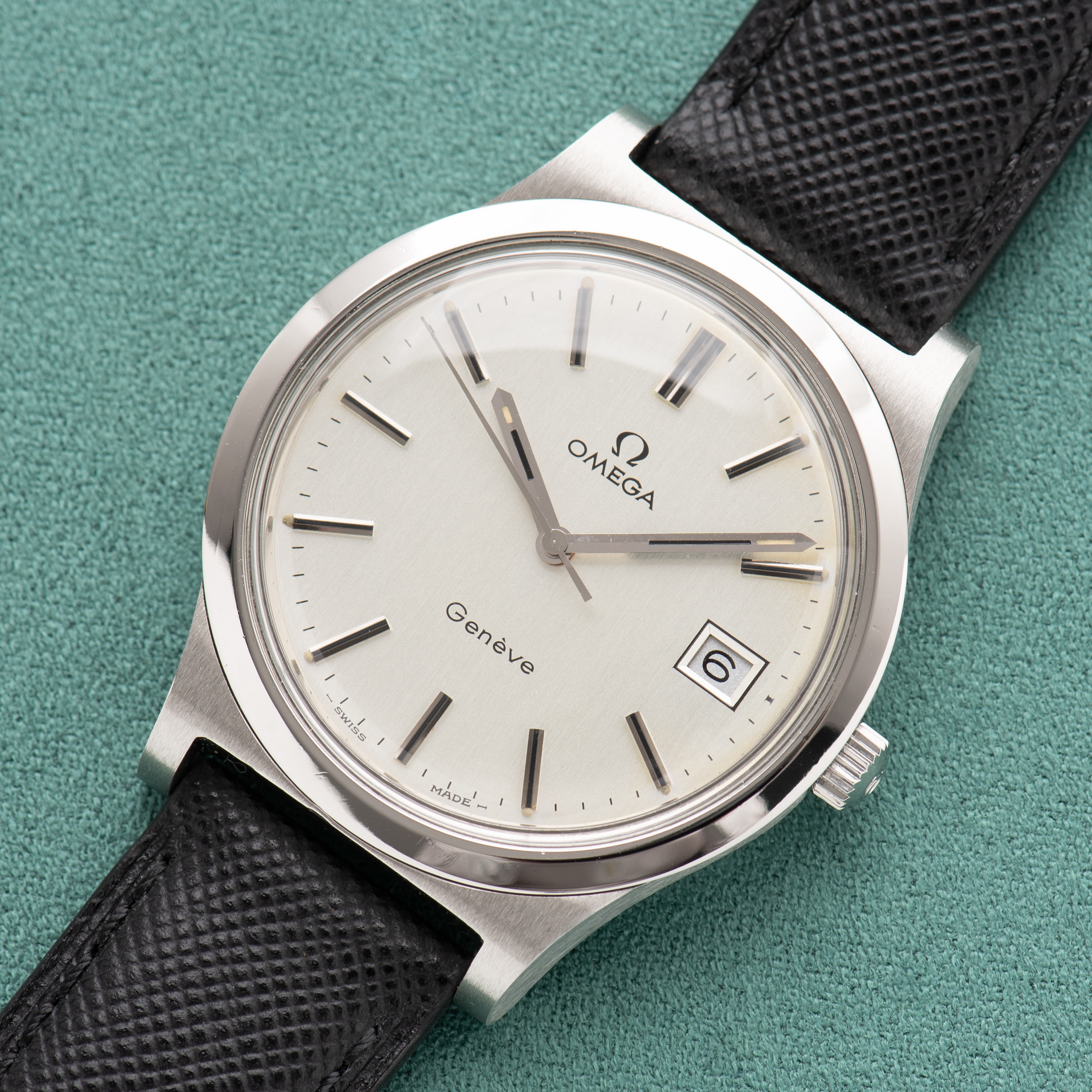 View of Omega Geneva Date Cal 1030 Ref 136.0102 from 1972