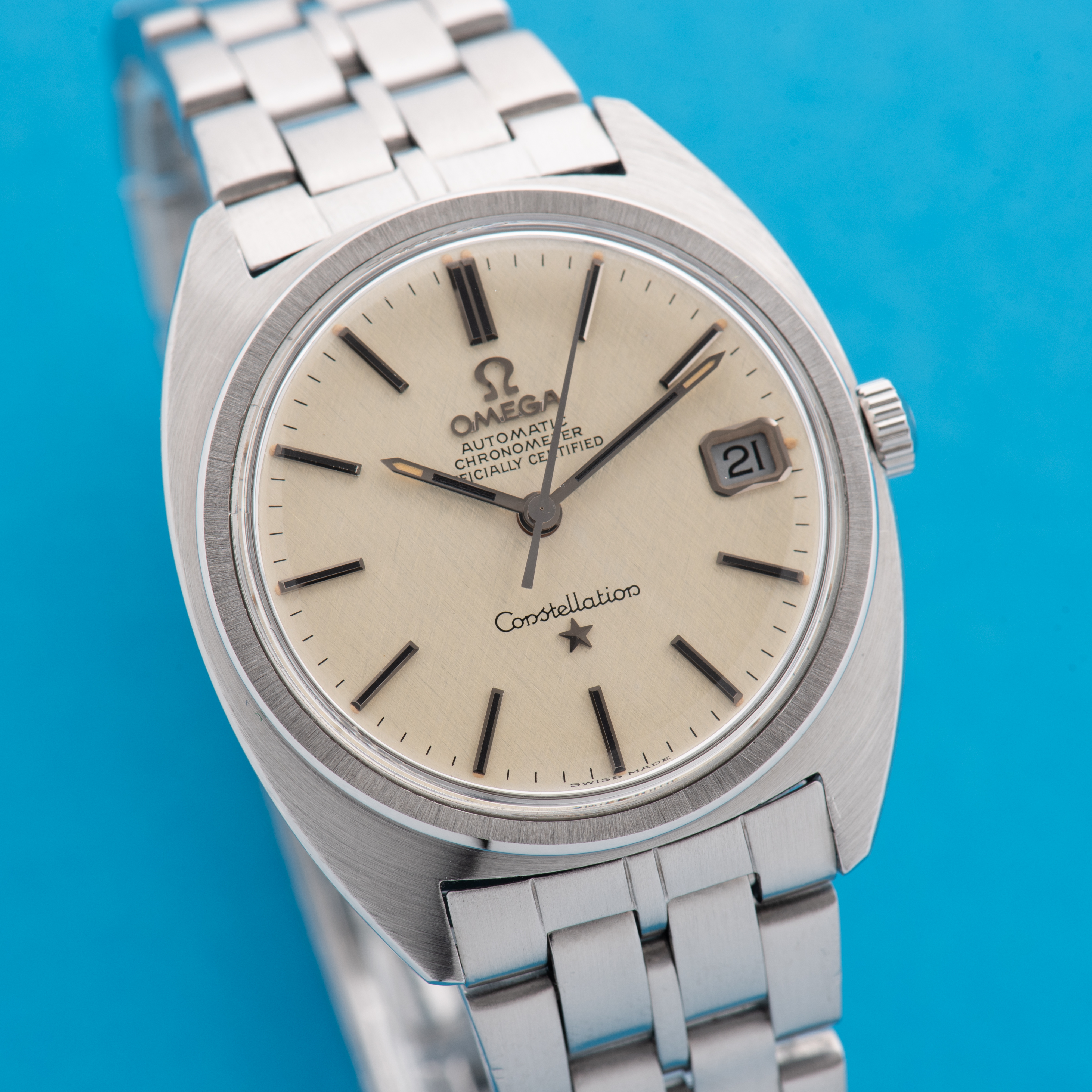 Vue de Omega Automatic Chronometer Constellation "Linen dial" Réf 168.017 from 1969